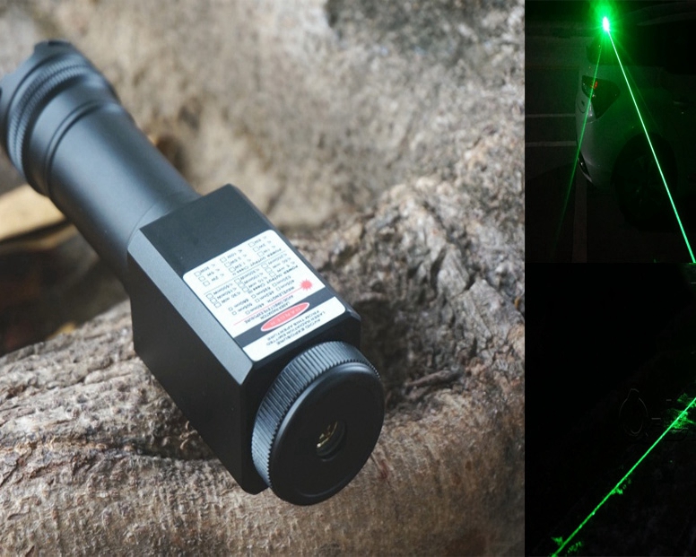 Green Laser Dazzler 520nm Waterproof Flashlight Hammer Shape 1000mW